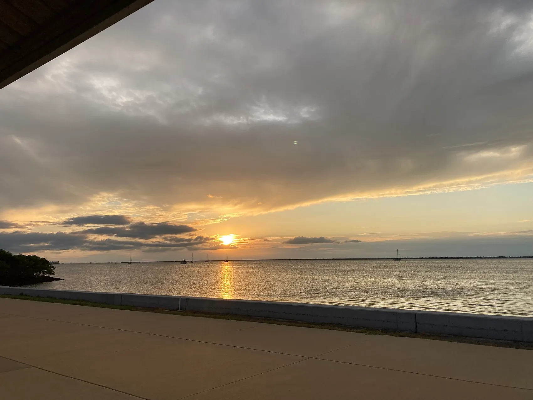 Sunset over Charlotte Harbor from Gilchrist Park in Punta Gorda