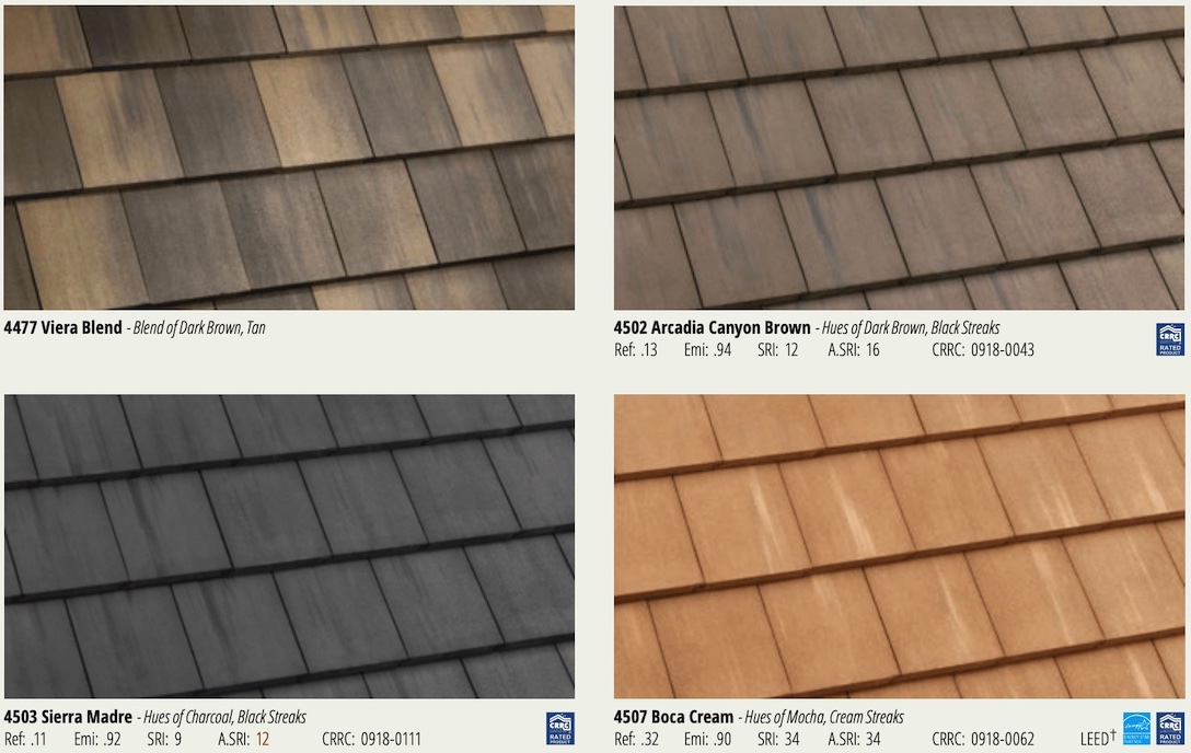 Roof Tile Colors | Choose A Color For Your Roof